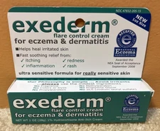 Exederm Flare Control Anti-Itch Cream Eczema Itch & Dermatitis 1 Oz. 03/2026 NEW