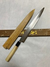 Sakai Uchi Hamono Yanagiba Japanese Kitchen Knife Blue Steel 305mm Saya New