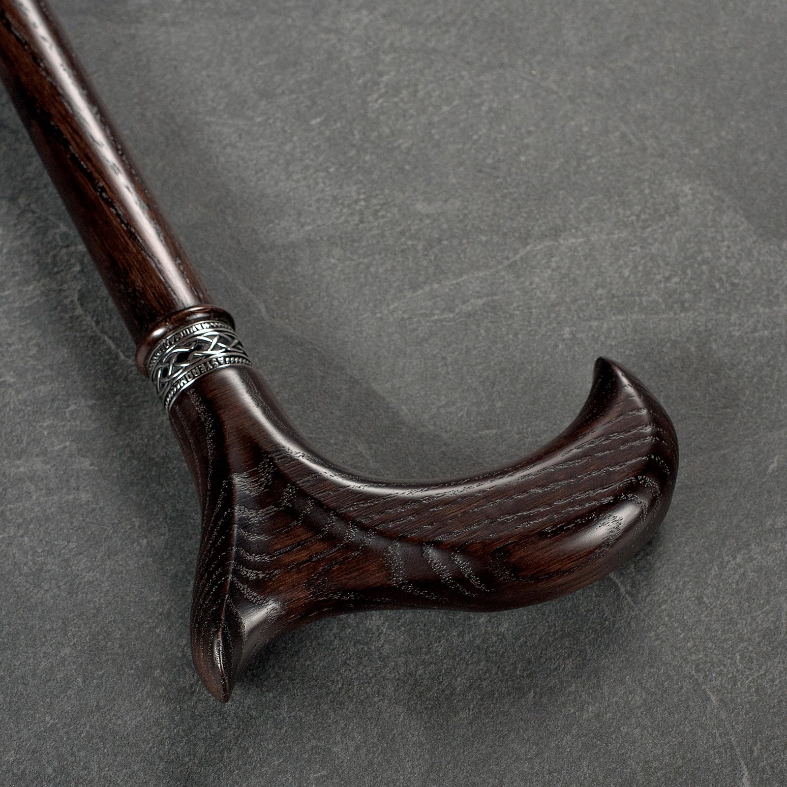 Handmade Ergonomic Wooden Cane for Men - 38" Cool Walking Stick for Seniors