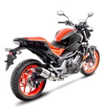 Pot d'échappement haut de gamme LV One Evo en acier inox satiné pour NC 750