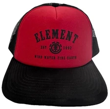 Element Skateboard Flat Brim Trucker Style Snapback