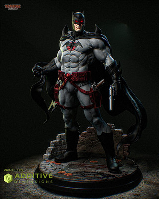 Batman by Tanuki Fan Art 1:6 Statue Resin 3D Printed DIY Model Kit