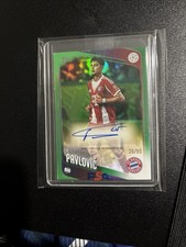 Topps UEFA Champions League Autograph Green /99 Aleksandar Pavlovic PSA Bayern …