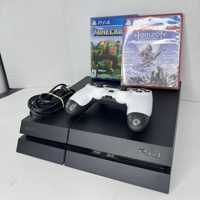 Sony PS4 Console Bundle 500GB w/ Controller, Cables & 2 Games Tested