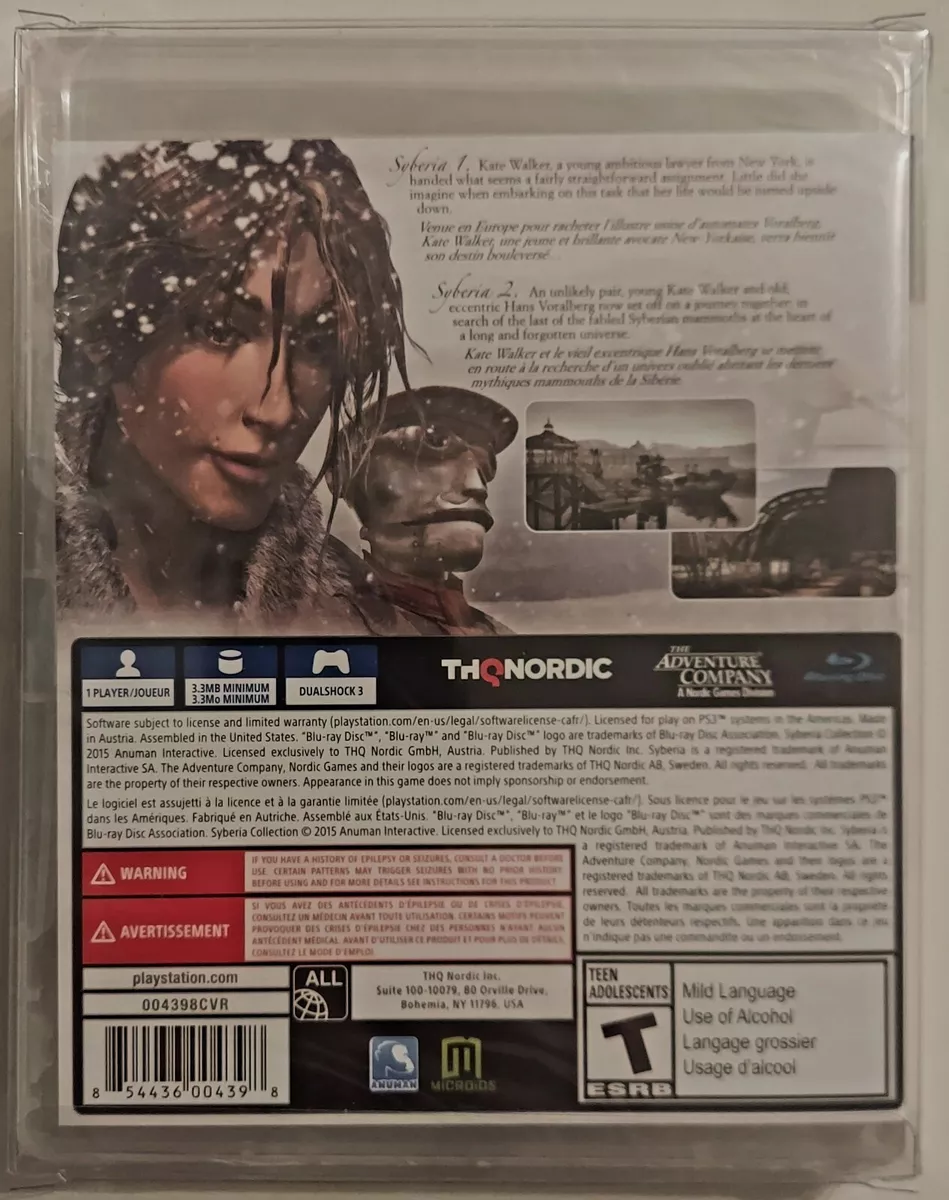 Syberia Collection PS3 (Game Playstation 3 CIB)