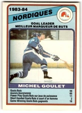 Michel Goulet 1984-85 O-Pee-Chee #366 Quebec Nordiques