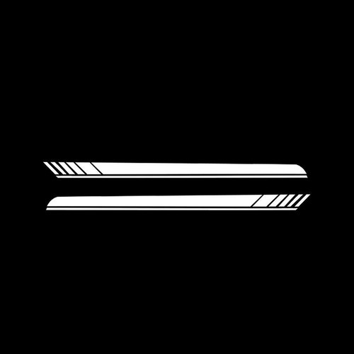 2pcs Set Plaid Racing Sport Side Fender Skirt Stripe Vinyl Decal Sticker Sedan P - Picture 5 of 5