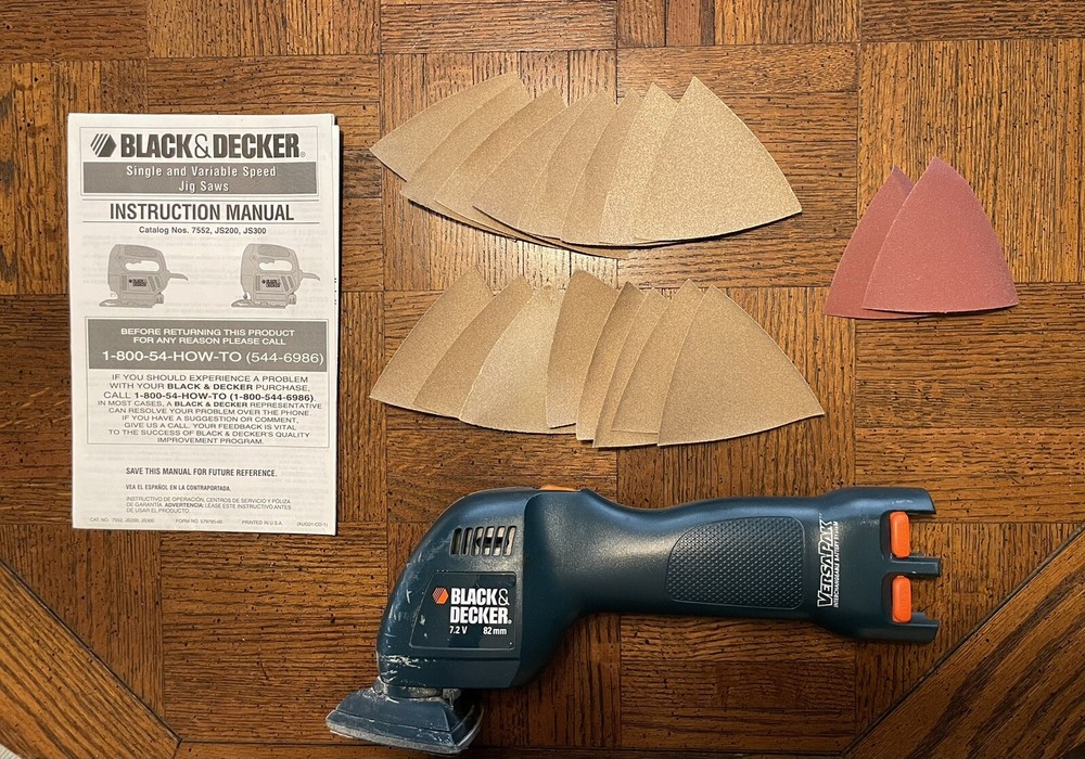 Black & Decker 7.2v VersaPak Cordless Detail Sander VP510 As Shown TESTED