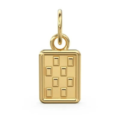 Ajedrez Hecho a Mano Oro Macizo Colgante 14K Oro Joyería Charms Minimalista - Imagen 1 de 4