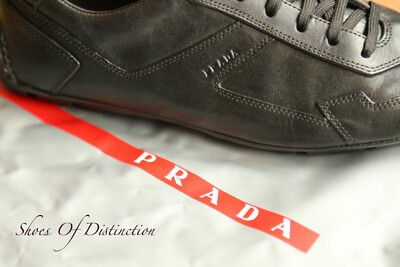 Prada Sneaker schwarz Leder Herren UK 5,5 US 8,5 EU 38,5