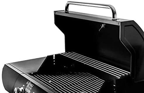 Deluxe 6+1 Gas Burner Grill BBQ Barbecue Side Burner Storage Garden Black - Image 4 of 4