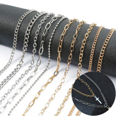 New Cable Link Semi-finished Chain Bracelet Jewelry Making Supplies DIY Unisex 