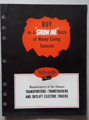 Automatik Elektro LKW Prospekt 1950 - Gabelstapler Hubbühne