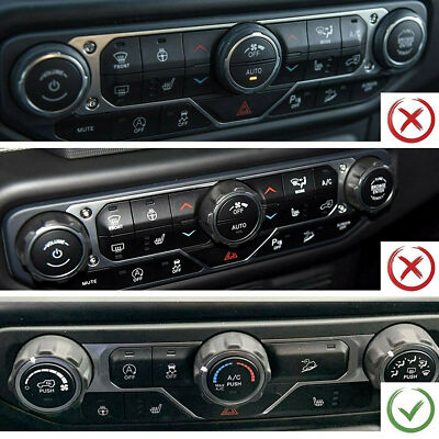 Aluminum A/C Switch Knob Trim Cover For Jeep Wrangler JL JT 2018+ Accessories EA - Foto 14