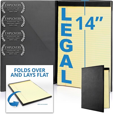 ''Legal Size Padfolio   8.5 X 14 Inch Portfolio Folder for Legal Pad, Professiona