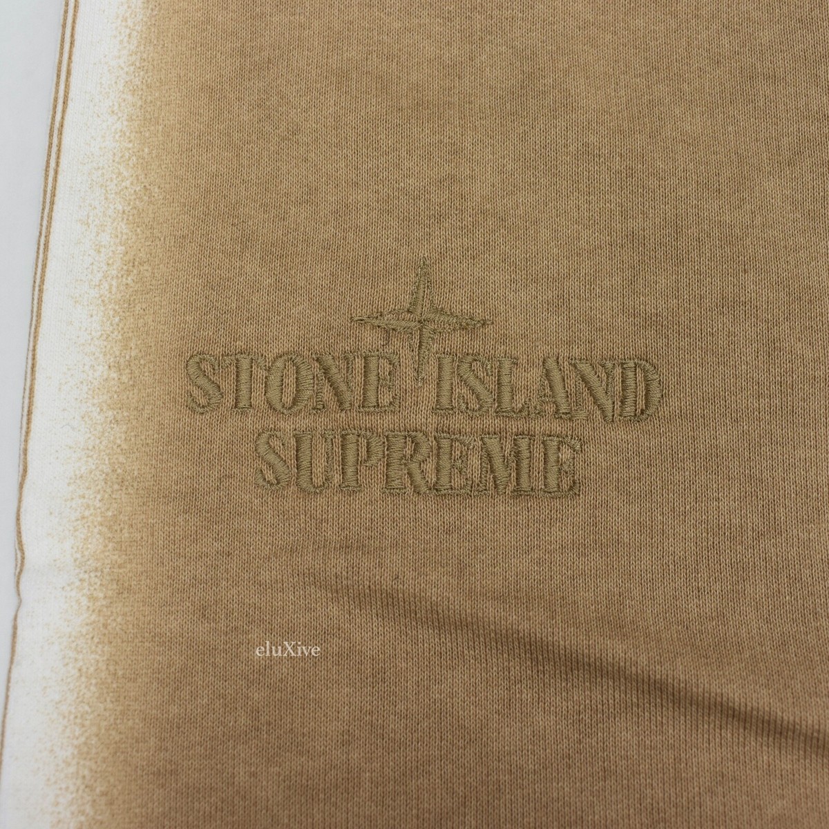 NWT Supreme Stone Island Tan Side Stripe Logo Sweatpants NWT Supreme Stone Island Tan Side Stripe Logo Sweatpants