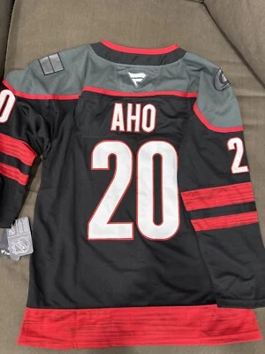 Sebastian Aho Carolina Hurricanes Black Jersey Mens Size Medium (50) New