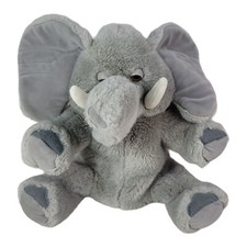 A A Plush Hand Puppet Elephant Toy Gray Floppy Ears Circus Safari Full Body VTG