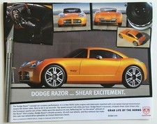 DODGE RAZOR / M80 concept 2002 dealer sheet brochure catalog - English - USA