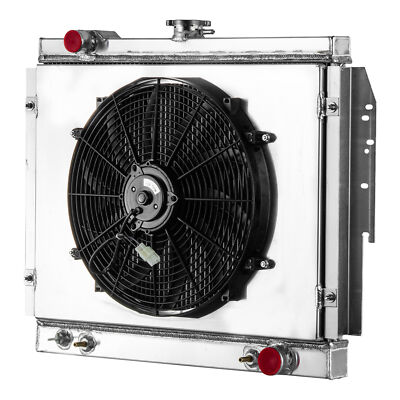4 Rows Radiator+Shroud Fan For 1979-93 85 Dodge D/W D250 D350 W250 W350 5.2/5.9L