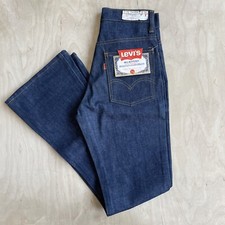 Vintage Levi  s 646 0217 Bell Bottom Jeans Flare Deadstock Flasher Indigo 28/32