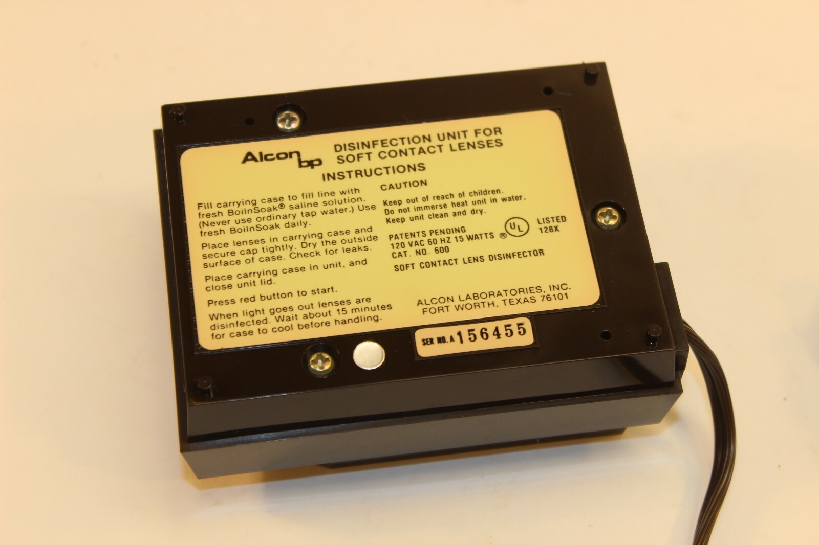 Vintage Alcon BP Lens Heat Disinfection Unit Electric 1970s 1980s PL eBay