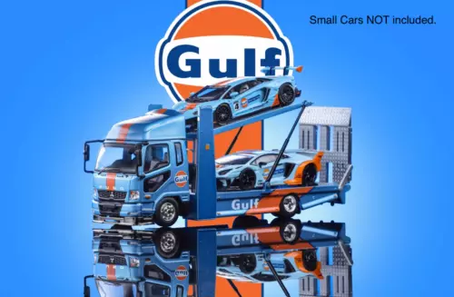 GCD 1:64 Blue Gulf Fuso Fighter Mk2 Double Deck Tow Model Diecast Metal Car - Picture 2 of 15