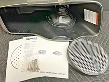 8" Front Harley Saddlebag Speaker Mounting Ring Adapters w/GRILLS 2014-2023