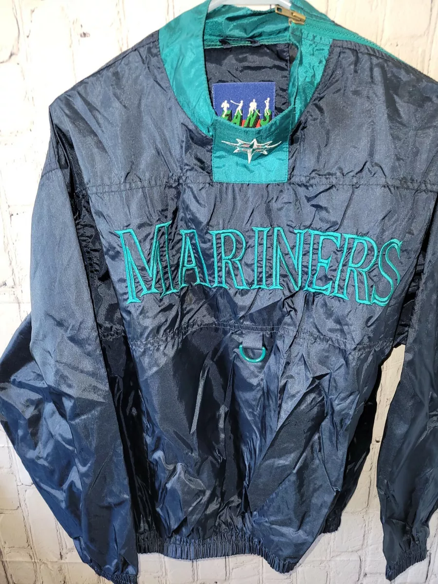 Vintage Fans Gear Seattle MARINERS windbreaker pullover Spell Out Youth XL  MLB