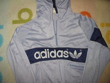Adidas Trefoil Anorak Tracktop Tracskuit Vintage Small Extra RARE Baby blue
