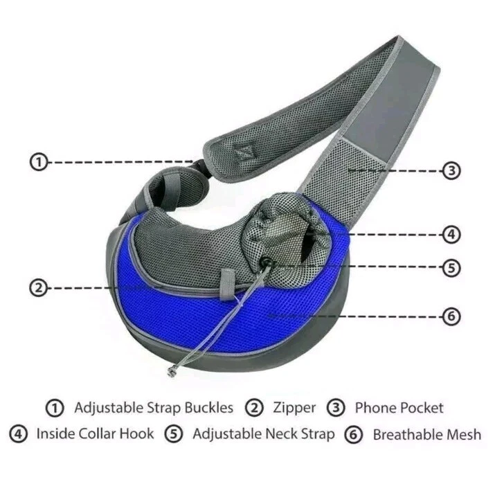 Pet Carrier Comfort Travel Tote Shoulder Bag Sling Backpack Large Dog Cat Puppy - Image 3 of 4