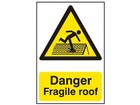 Scan Sca1104 Danger Fragile Roof Sign - PVC 200 X 300mm