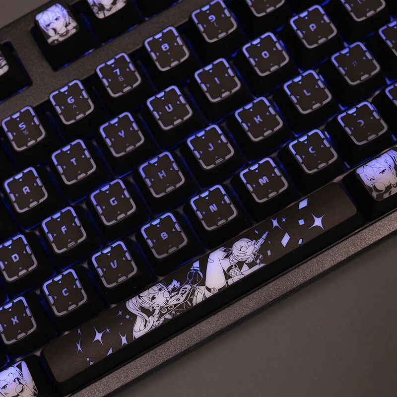 Silver Wolf Honkai Star Rail Keycap Set Backlit Keycaps f/Mechanical Keyboard - Image 3 of 4