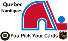 You Pick Your Cards - Quebec Nordiques Team - NHL Hockey Card Selection