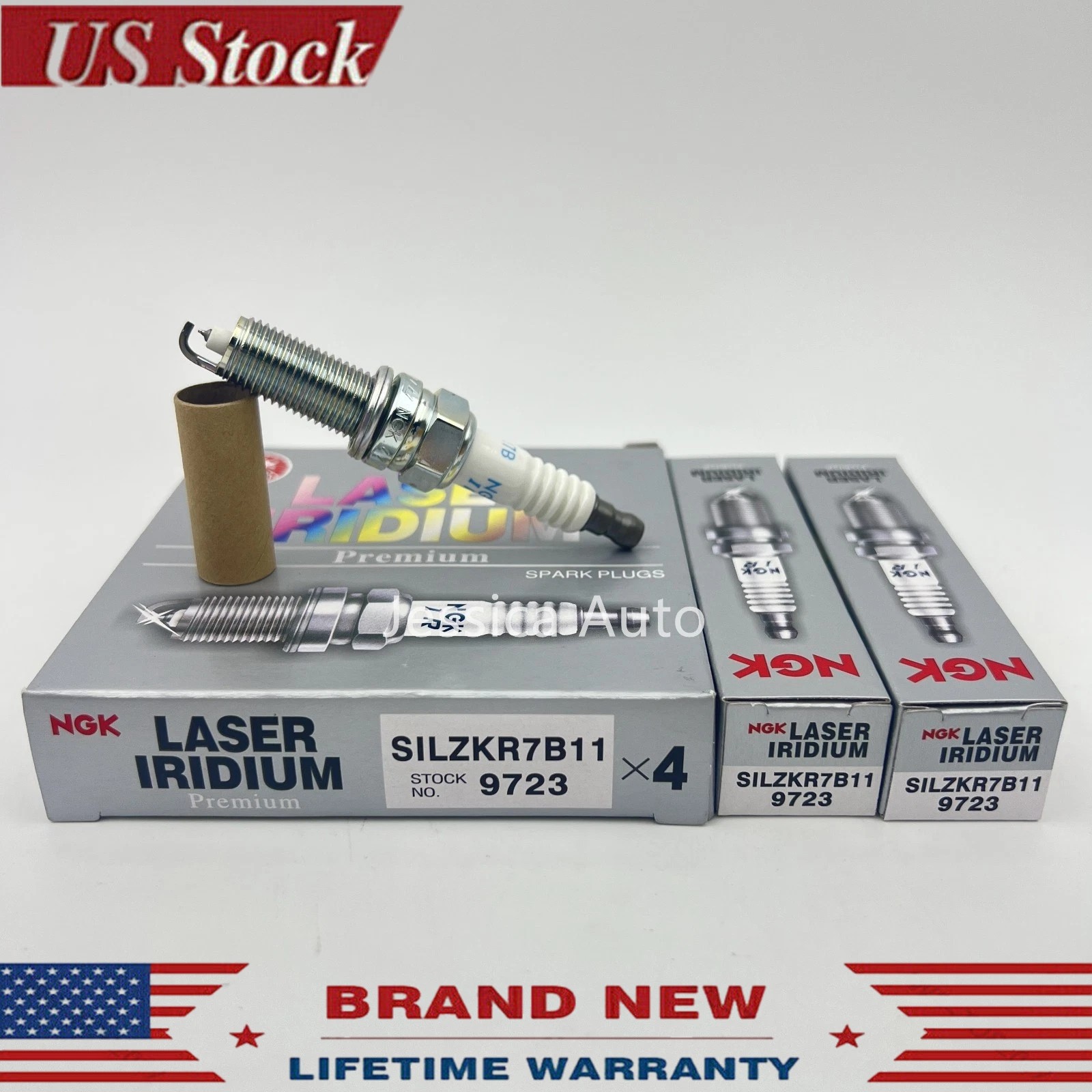 4PCS NGK Laser Iridium Spark Plugs SILZKR7B11 9723 For Hyundai Elantra Santa Fe