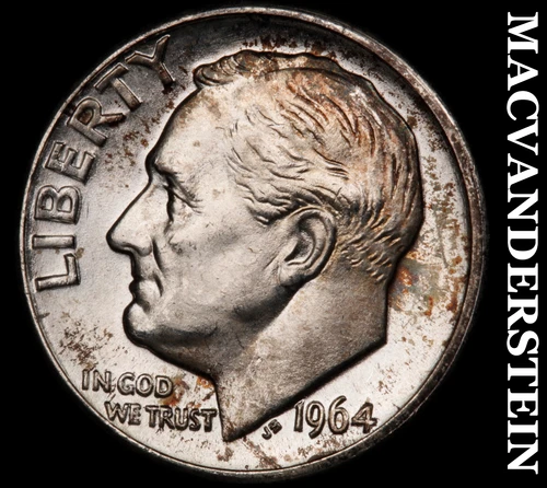 1964-D Roosevelt Dime- Silver Choice Gem Brilliant Uncirculated Luster #i8590
