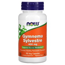 Now Foods Gymnema Sylvestre 400 mg 90 Veggie Caps GMP Quality Assured, Vegan,