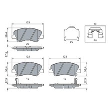 Satz Bremsbeläge Bremsklötze vorne für Hyundai Accent 4 RB I20 2 GB IB | 2462