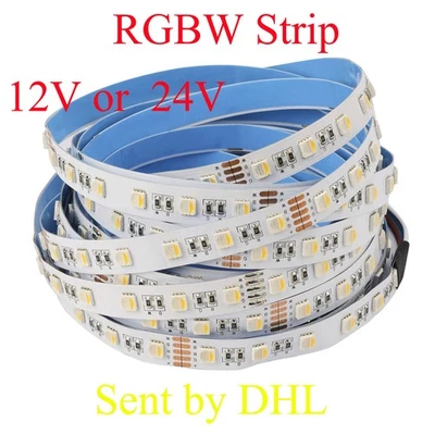 LED Stripe 12V 24V Dimmbar RGB warmweiß RGB+WW SMD5050 Lichterkette Band Licht - Bild 1 von 4