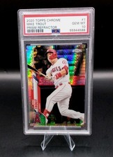 Topps 2020 Chrome - Mike Trout #1 Prism Refractor - Los Angeles Angels - PSA 10!