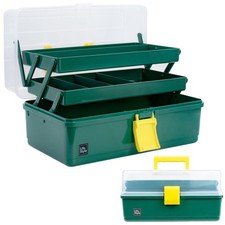 13 inch Art Craft Organizer Storage Box with 3 Layer, Multipurpose Plastic To...