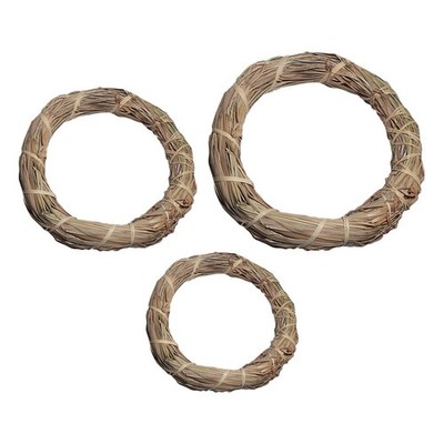 3pcs hängen Strohkranz gewebtes Kranz DIY Crafts Kit Party Supply ( )
