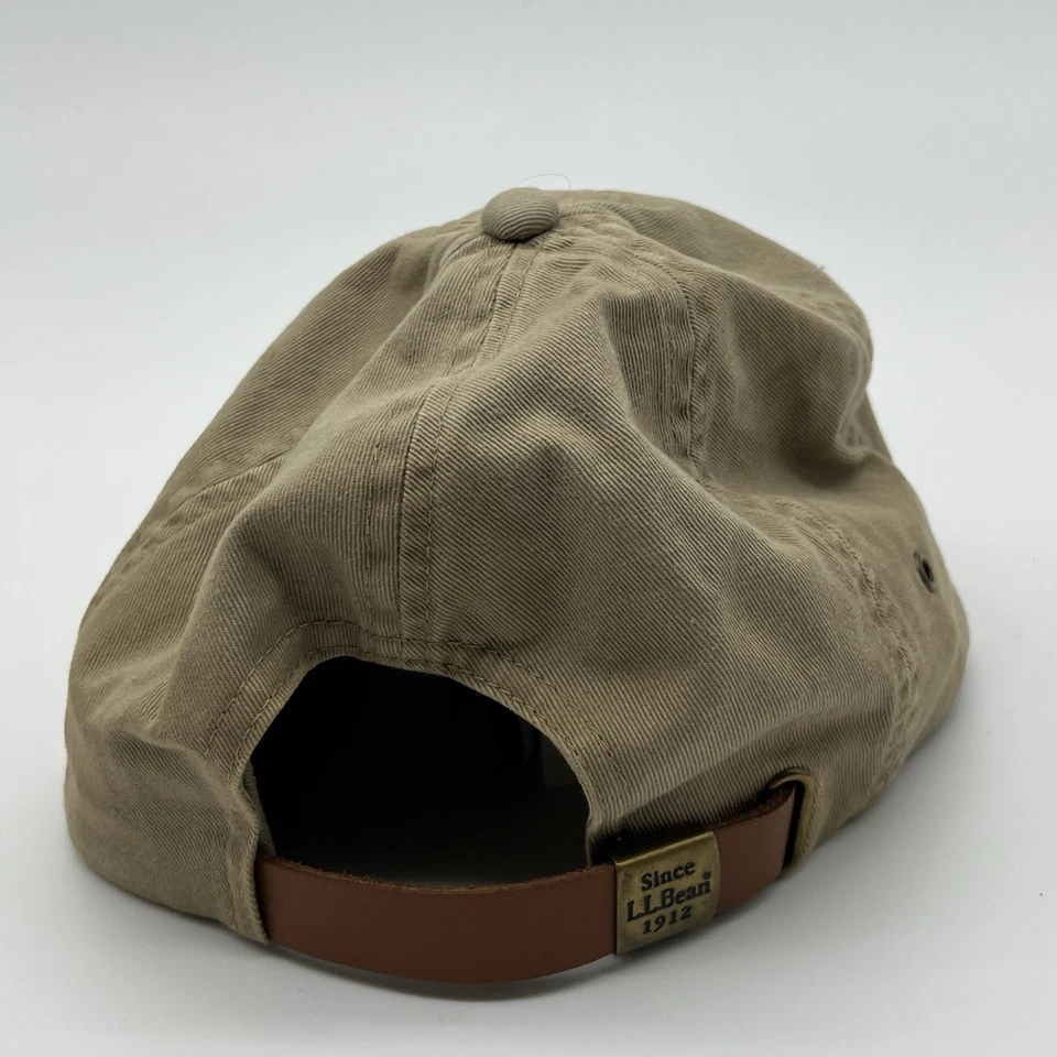 LL Bean Algodón Snapback Ajustable Retro Exterior Gorra de Béisbol Sombrero Correa de Cuero Foto 3 de 4