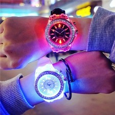 LED Glow Watch Fashion Silicone Luminous Wristwatch Women Teenager Sports