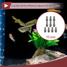 Plastic Hose Barb Fitting 0.6" Male Thread Straight Pipe Connector Grey 10 Pcs