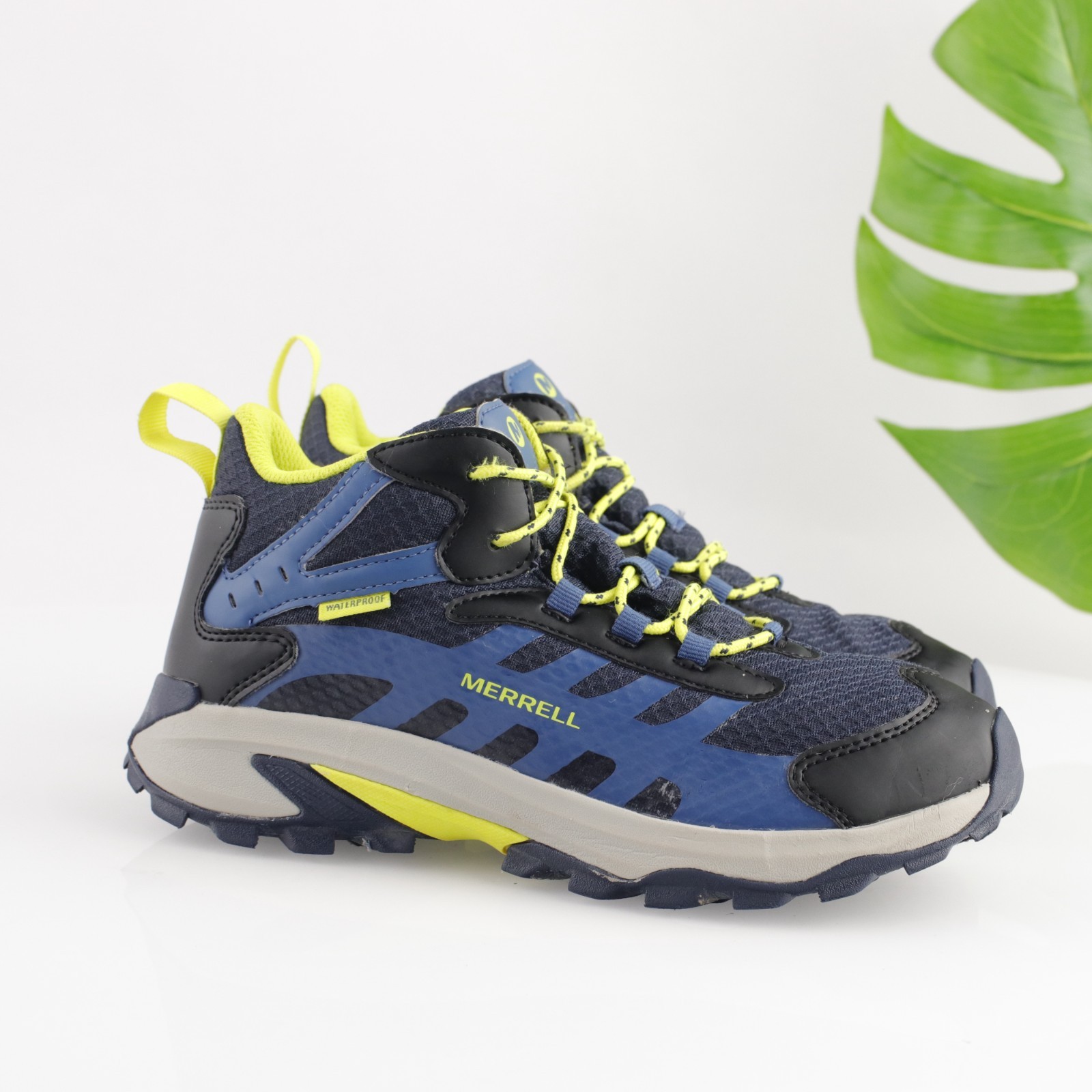 Stivali sneaker Merrell donna Moab Speed Mid taglia 6 blu impermeabili stringati escursionismo