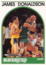 1989-90 NBA Hoops Basketball James Donaldson Dallas Mavericks #189