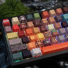 128 Key PBT Keycap Set Cherry Profile Dye-Sub Side Shine MX Mechanical Keyboard