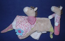 Sterntaler Schmusetuch Pferd Pony Esel Paula + Quietschstab