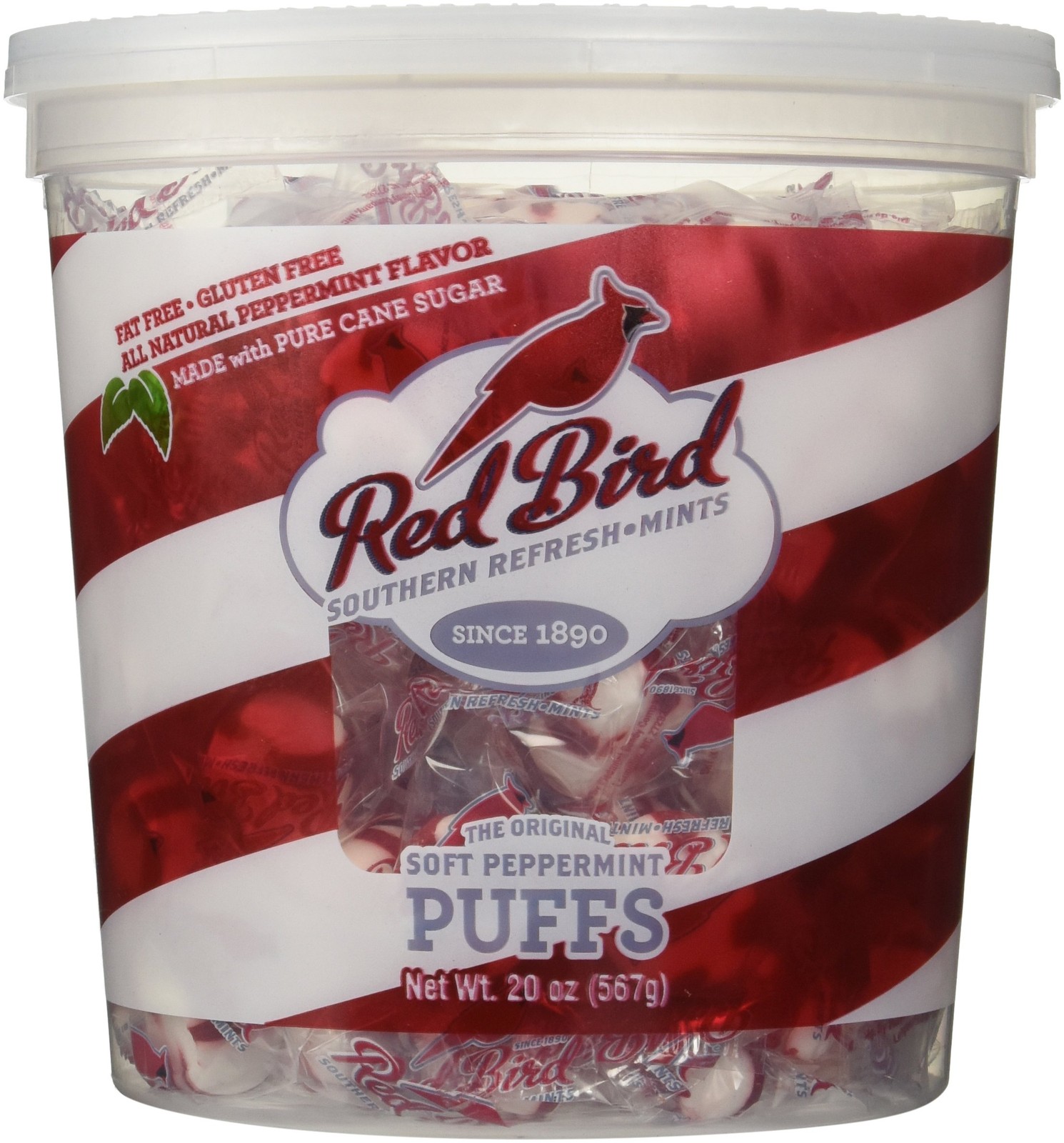 Peppermint Puffs 18 oz Tub - Refreshing Candy Treat for All Occasions